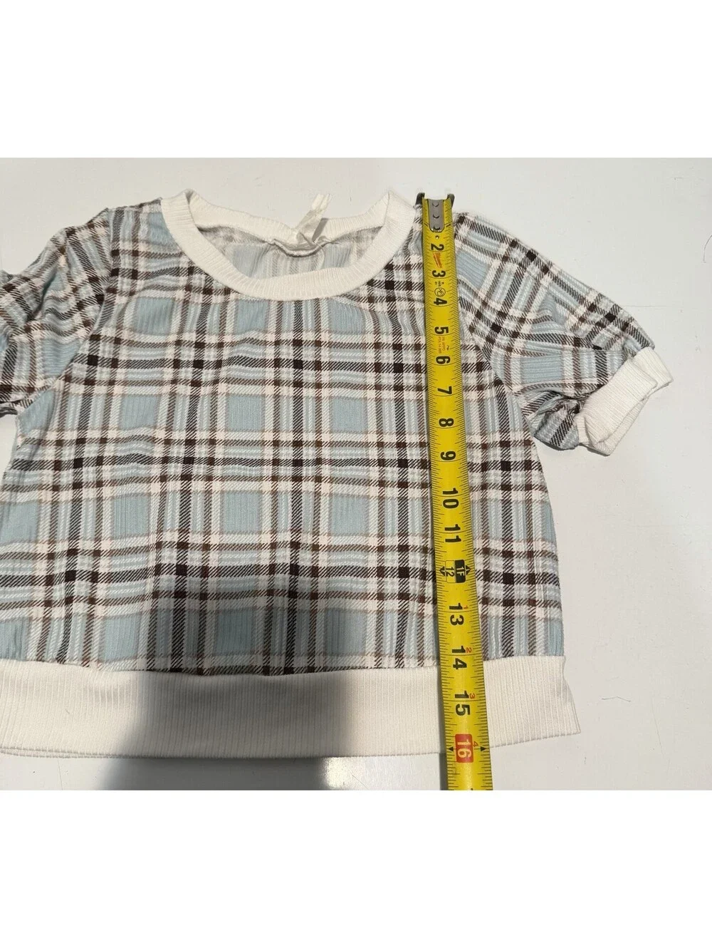 Kids Girls Caution To The Wind Blouse Size Small Plaid Multicolor